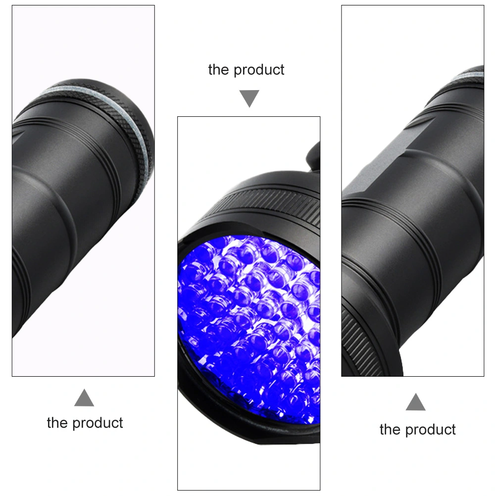 51-LEDs Blacklight Flashlight UV Torch Light Flashlight Black Light (Black)