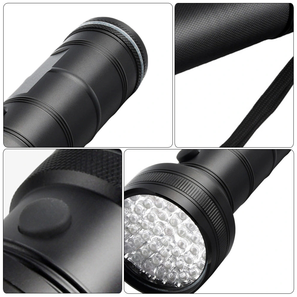 51-LEDs Blacklight Flashlight UV Torch Light Flashlight Black Light (Black)
