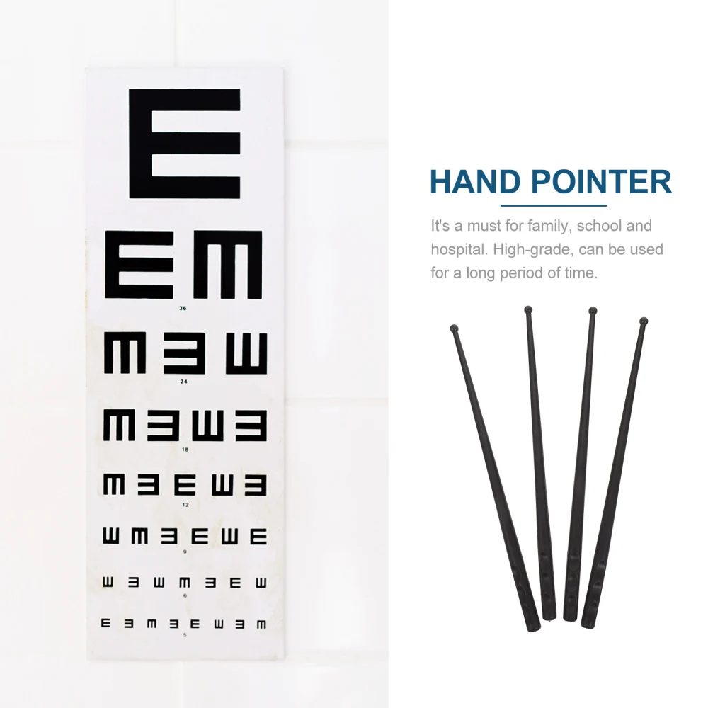 4Pcs Visual Test Hand Pointers Plastic Eyesight Testing Sticks Lightweight Visual Testing Tools