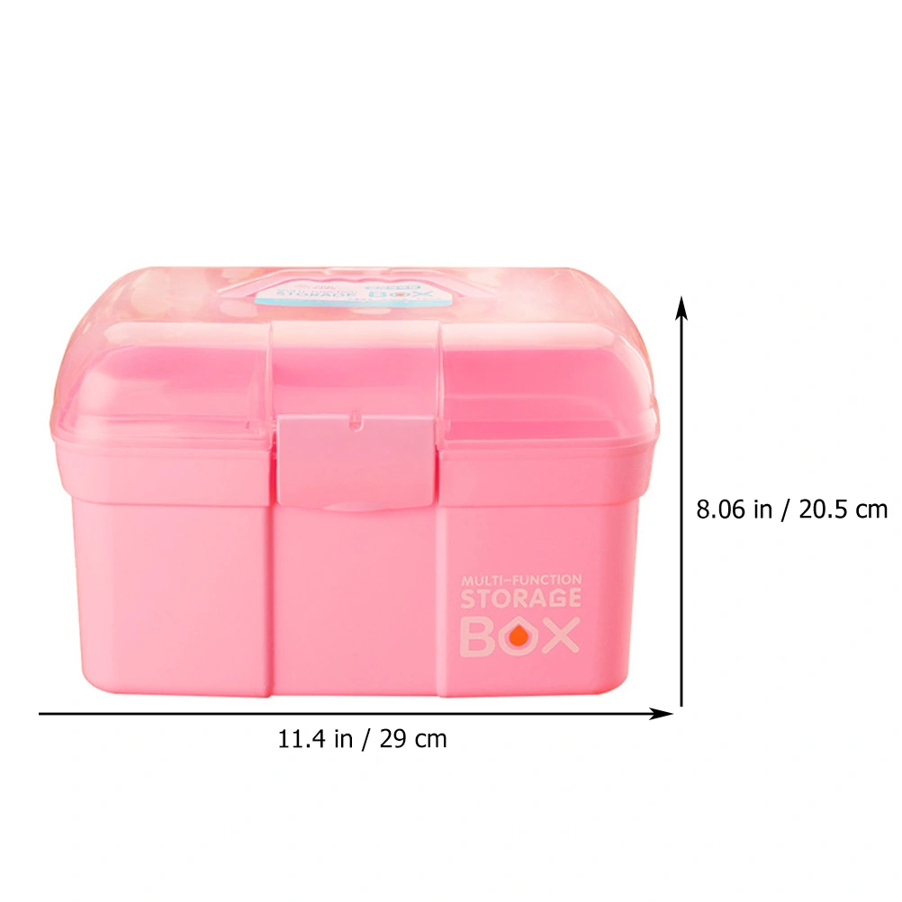 Portable Dual-layer Cosmetics Case Woman Makeup Storage Handheld Organizer