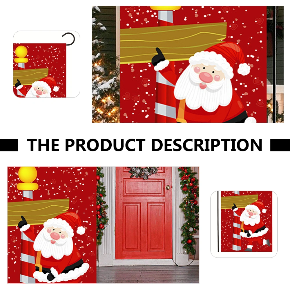 2pcs Creative Christmas Decorations Double-sided Garden Banners Christmas Flags