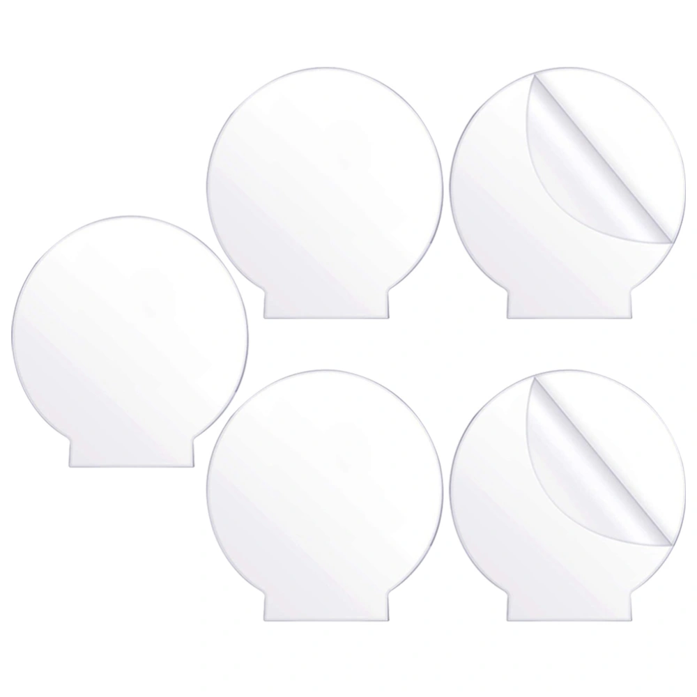 5Pcs Round DIY Light Plate Simple LED Light Plate Transparent Acrylic Base