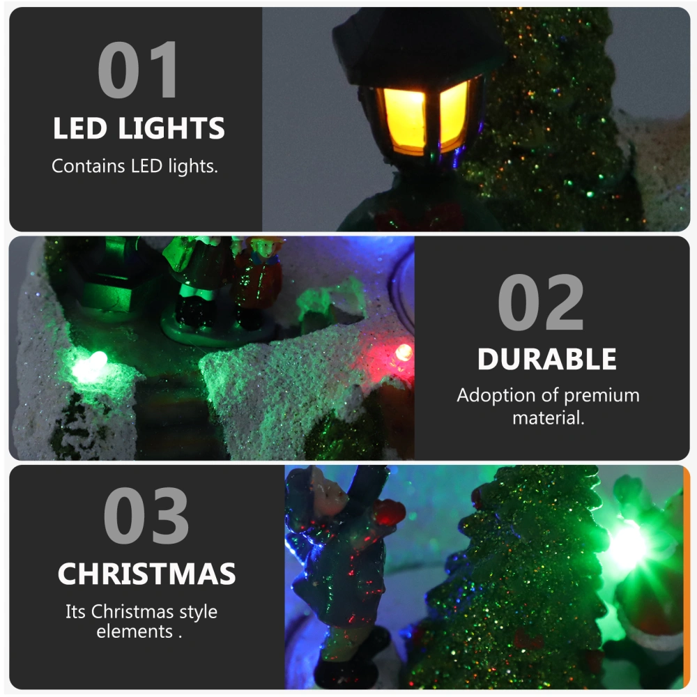 1Pc Christmas Light Music Small House Led Colorful Lights Christmas Decoration