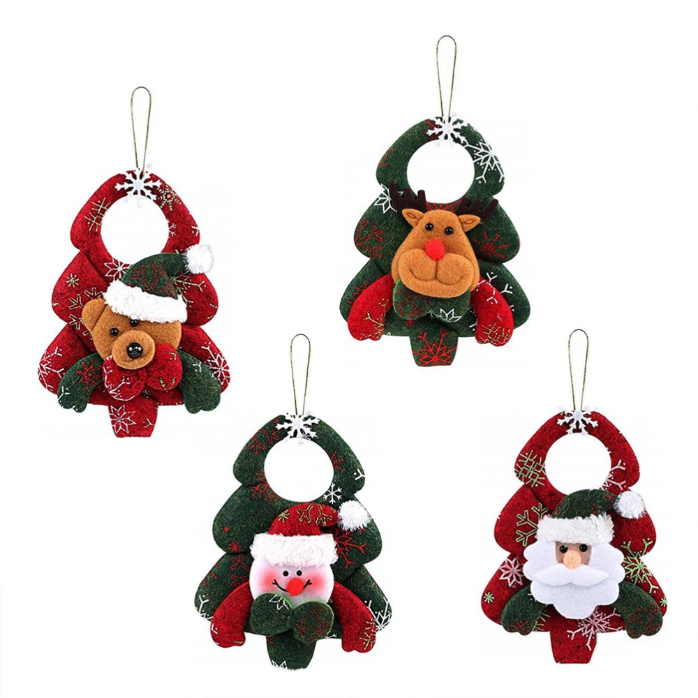 4pcs Christmas Tree Hanging Pendant Santa Claus Hanging Pendant Christmas Tree Decoration