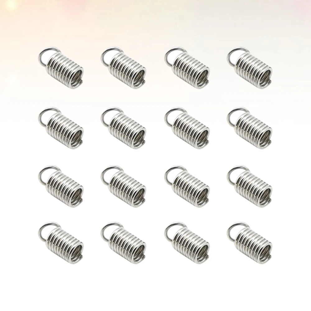 10 Bags Jewelry Clasps Buckles Spring Buckle Spring Buckle Holes Clasp for Necklace Bracelet Chain Diy Bracket Jewellery Making (Silver)