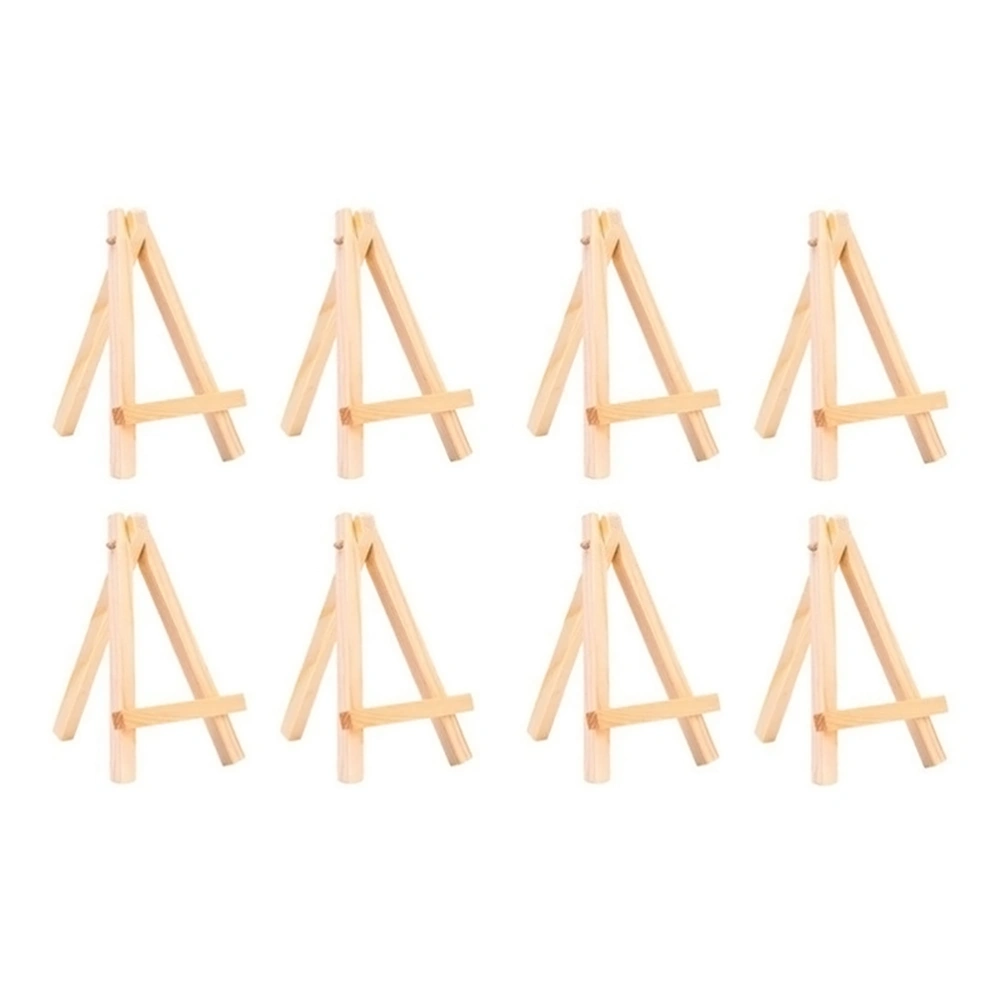 8pcs Mini Wooden Display Easels Wood Easel Stand for Phone Photo Frame Painting Art - Size L