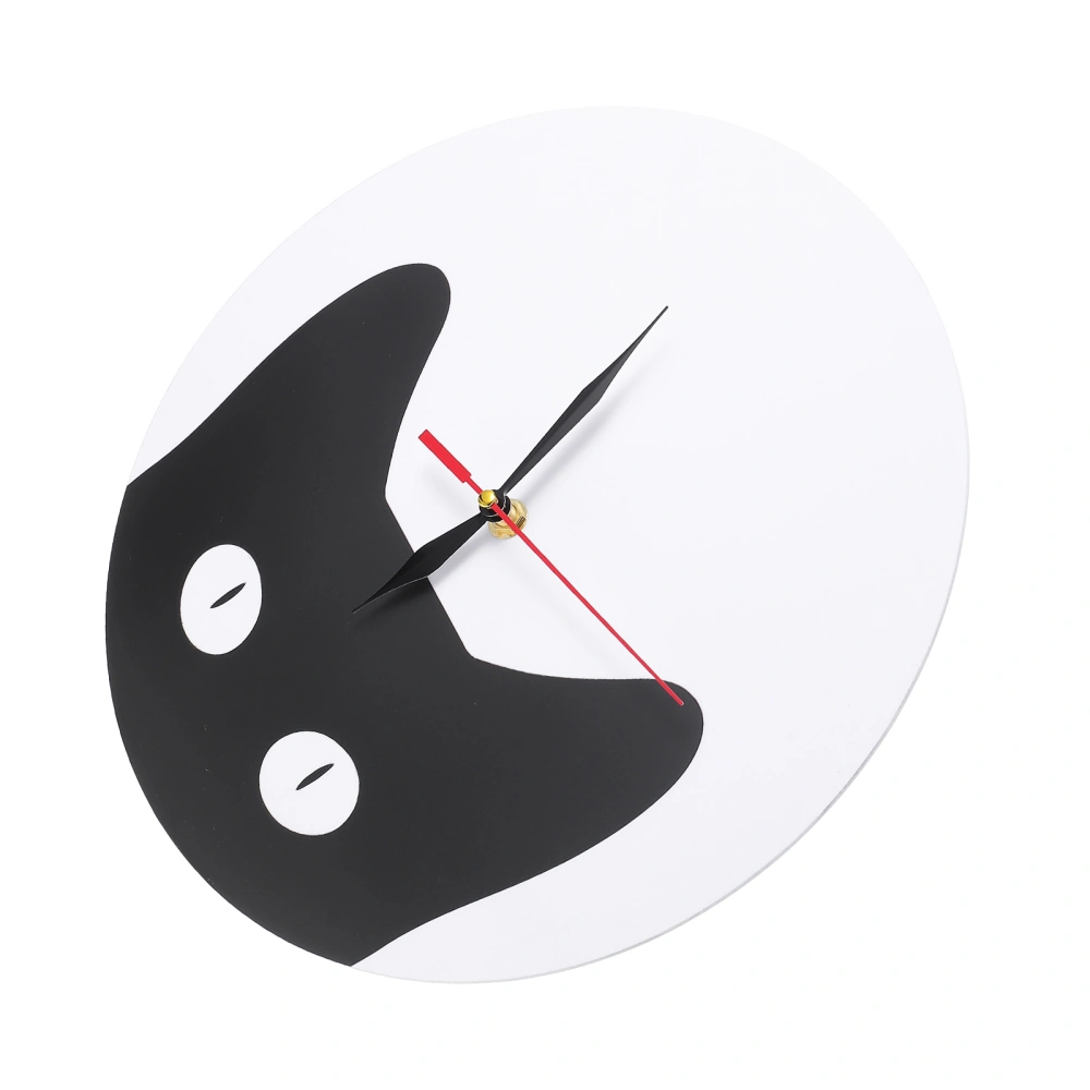 Exquisite Kitten Pattern Wall Hanging Clock Wall Pendant Bedroom Decorative Wall Clock