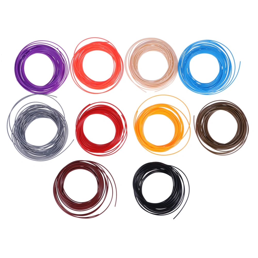 10pcs 3D Pen Filament Refills ABS Filament 10M Each Roll for 3D Printer (Random Color)