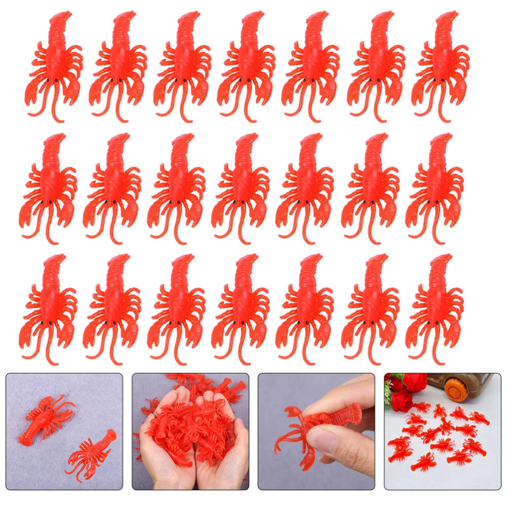 50Pcs Interesting Fake Lobsters Educational Mini Lobsters Wear-resistant Toy Lobsters