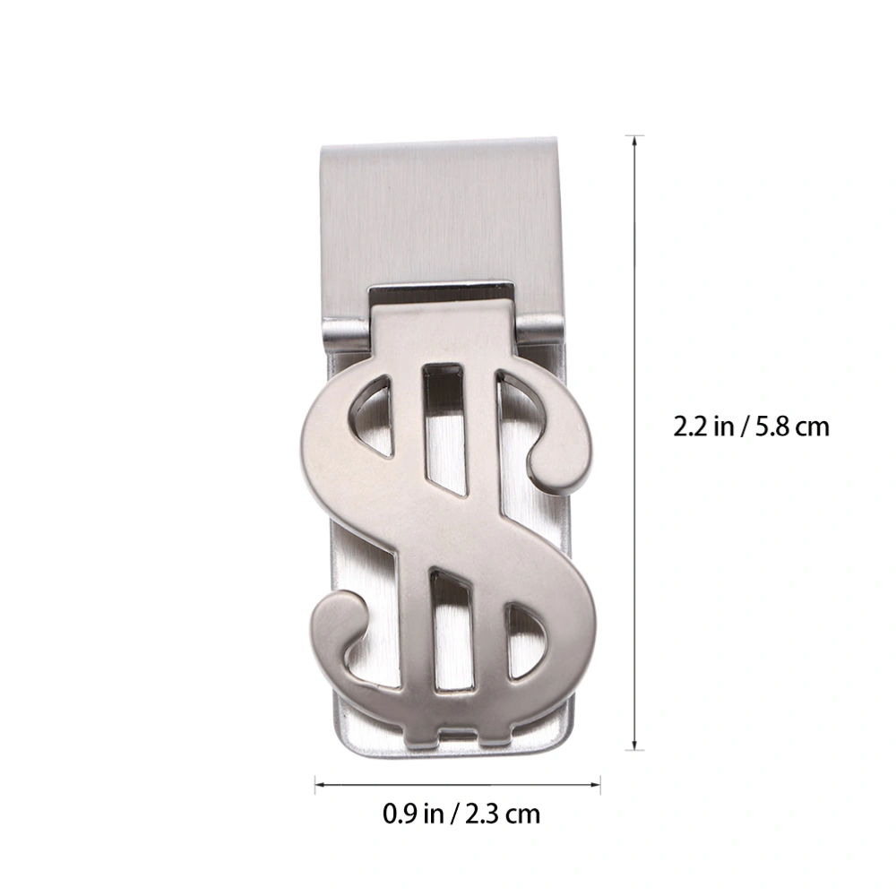 2pcs Creative Metal Money Clip Durable Stainless Money Clip Wallet Money Clip