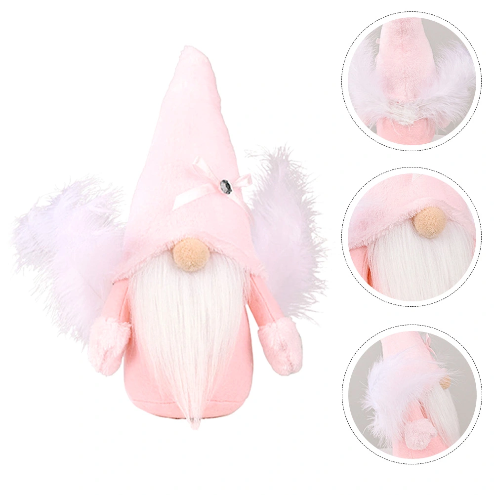 Christmas Gnome Doll Angel Themed Gnome Doll Decorative Gnome Doll Xmas Party Ornament