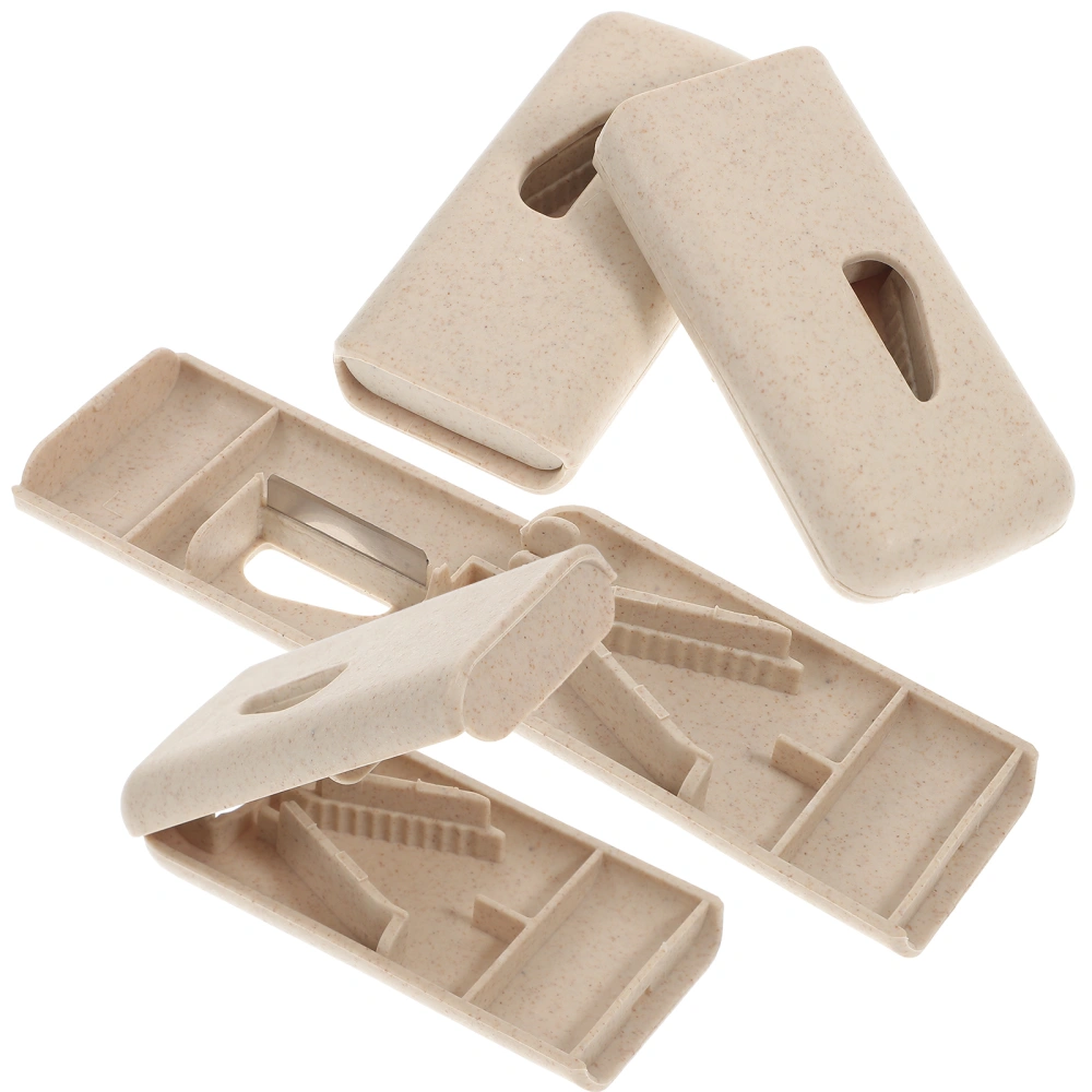 4pcs Pills Cutter Pills Splitter Portable Pills Cutter Box Pills Cutting Tool