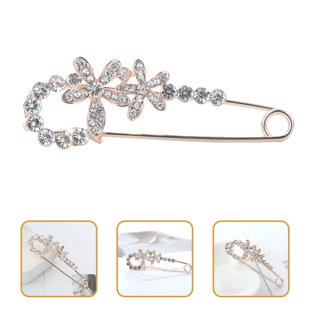 Crystal Brooch Shirt Breast Pin Crystal Breast Pin Crystal Hat Badge Safety Pin