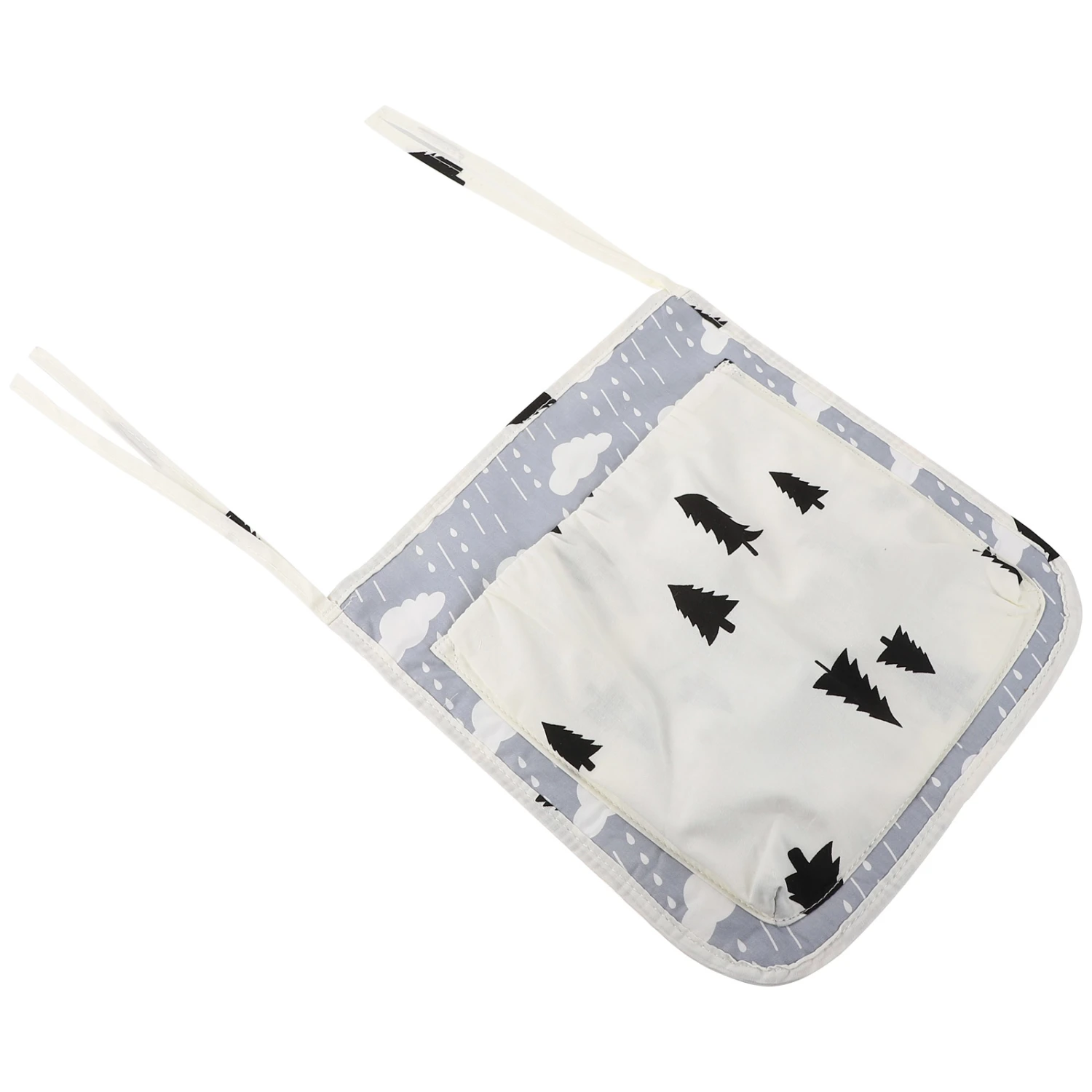 1pc Multifunctional Crib Storage Hanging Bag Pure Cotton Cradle Storage Bag