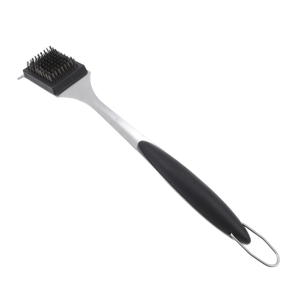 Grill BBQ Cleaning Brush Portable Brush Scraper Tool Barbecue Cleaner (Silver)