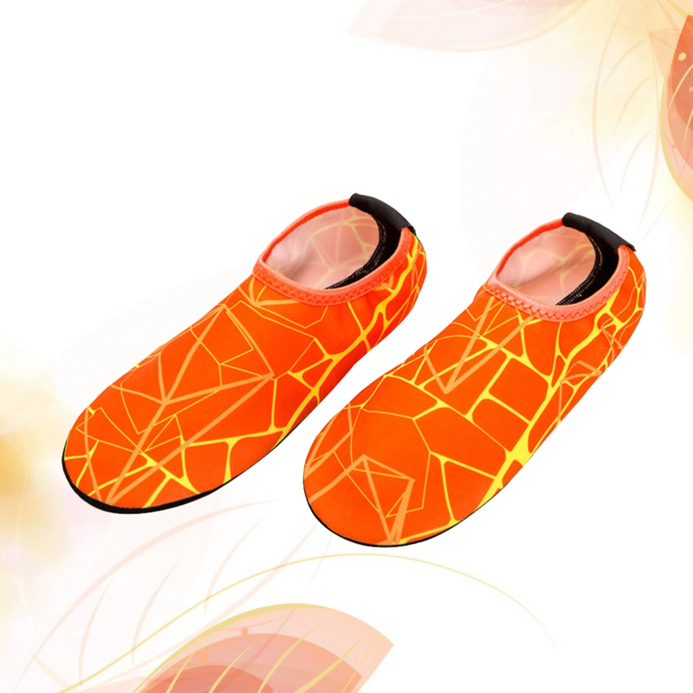 1 Pair of Adult Non-slip Diving Socks Quick Dry Short Socks Snorkeling Swimming Socks Size XL 40-41 Orange