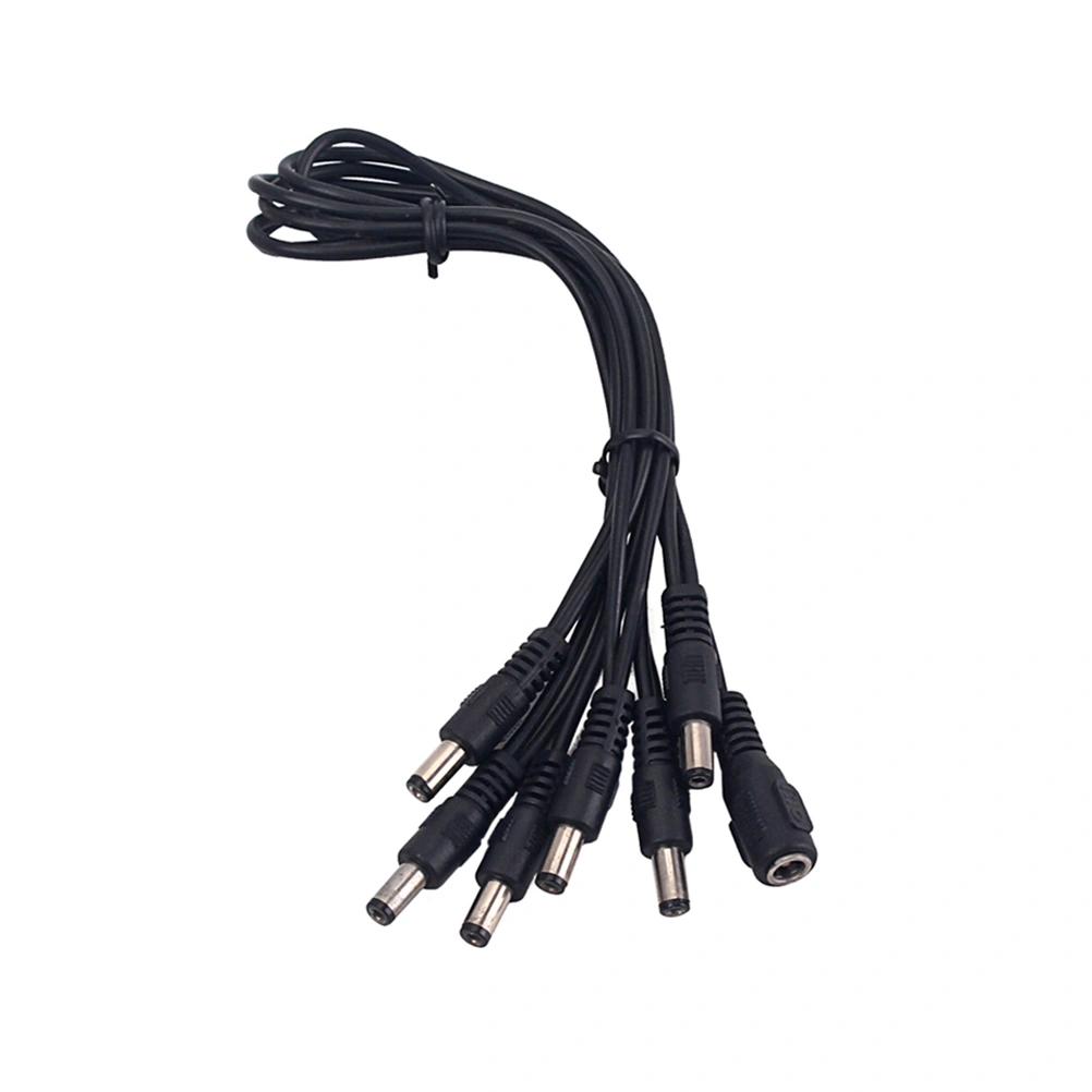 6 Ways Cable Cord Copper Wire Guitar Effect Pedal Power Supply Splitter Adapter for Electric Guitar OD08 (Black)