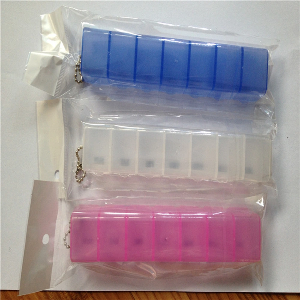 2pcs Weekly Pill Holder Rotated 7 Slot Vitamin Medicine Box Case Organizer Container (Pink)