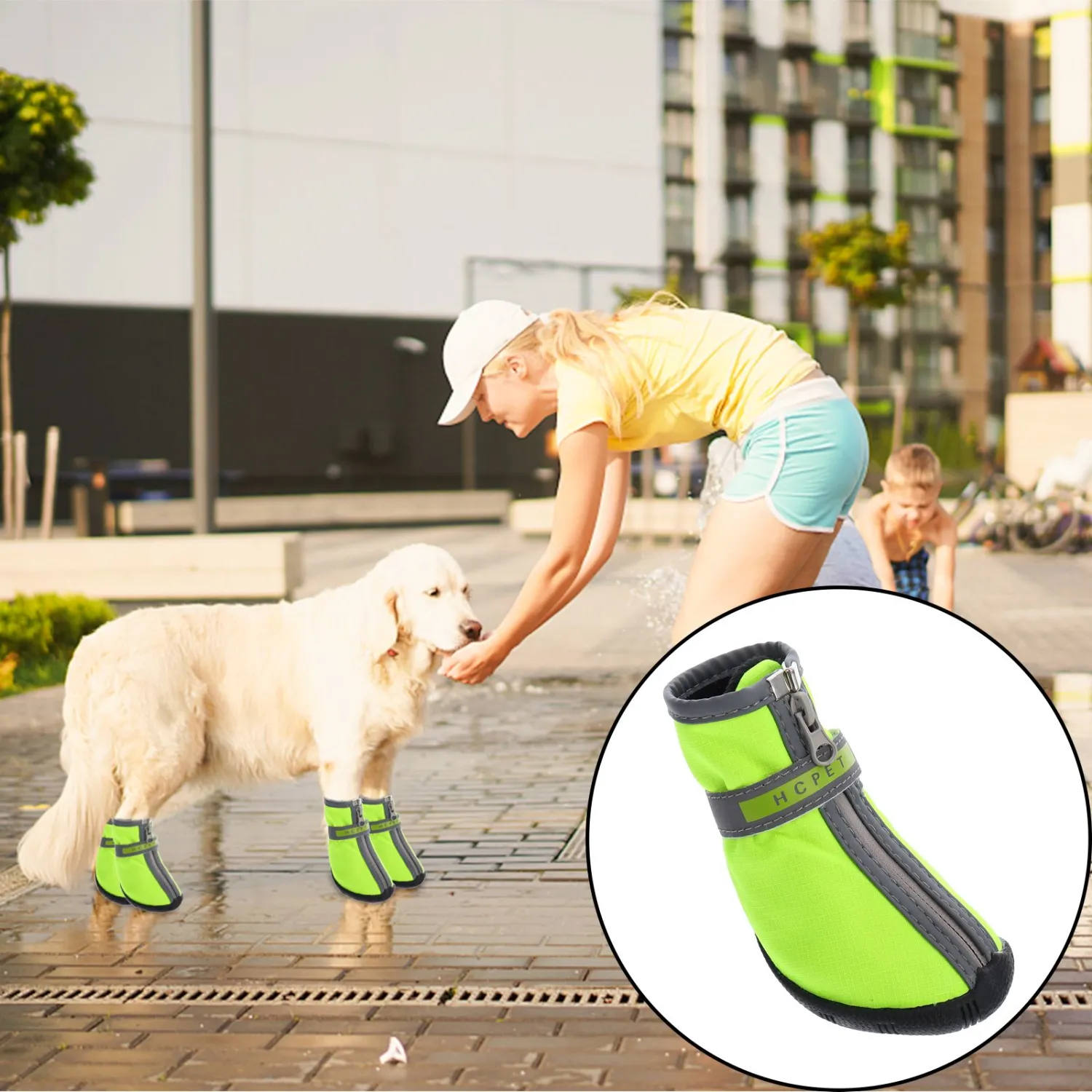 2 Pairs Pet Short Shoes Dog Snow Boots Pet Snowshoes Winter Shoes for Outdoors