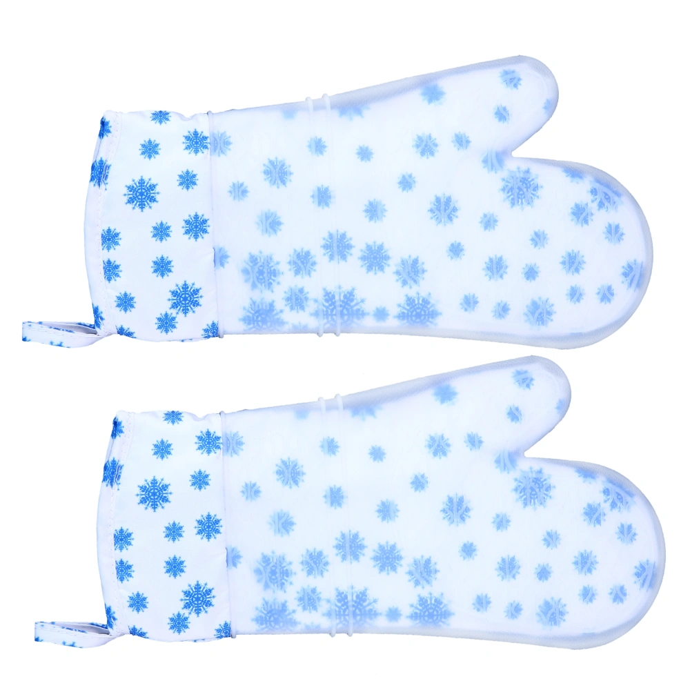 2pcs Christmas Oven Mitts Heat Resistant Nonslip Gloves for Pot Holders Cooking