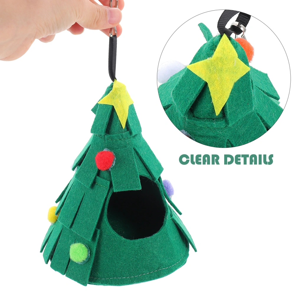 Hanging Hamster Nest Christmas Tree Shape Hamster Hammock Comfortable Pet House