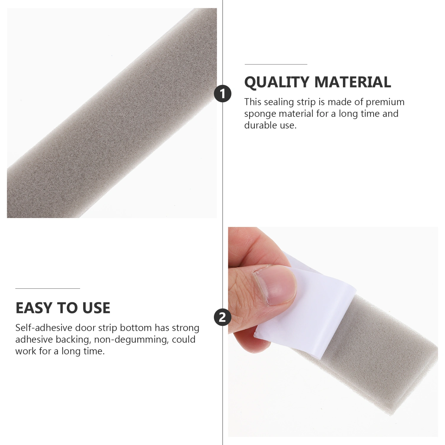 1 Roll Home Door Frame Self-adhesive Strip Dustproof Sound Insulation Tape Strip