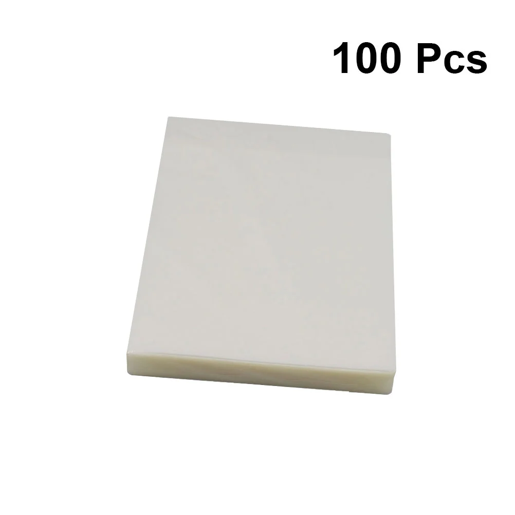 100 Pcs Clear Universal Thermal Laminating Sheets Pouches Photo Sealing Film Thermoplastic Sealing File Waterproof Protective Film for Home Office Store White (0.065mm, 6 Inch)