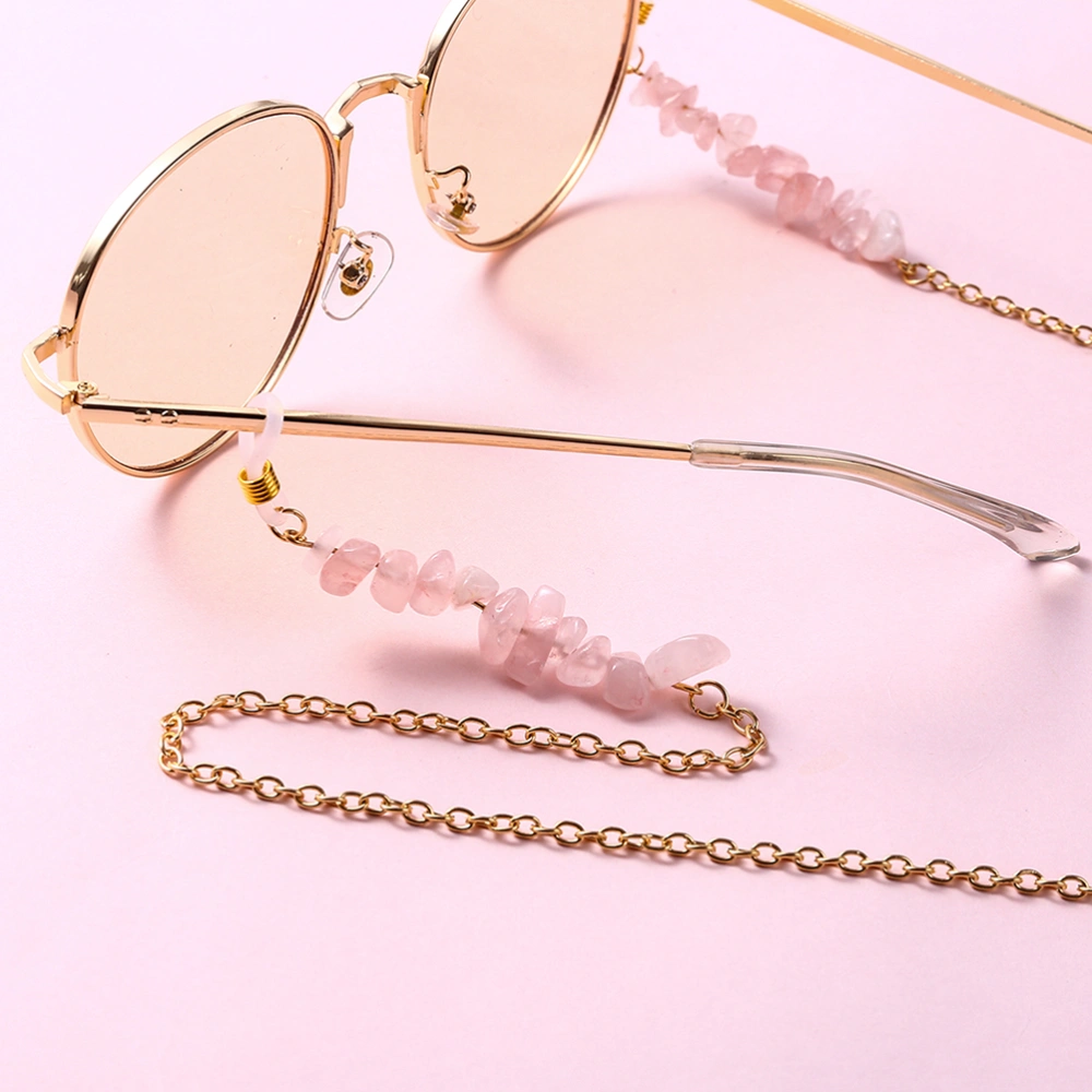 1PC Stylish Spectacles Chain Pink Colored Crystal Glasses Chain Delicate Alloy Eyeglasses Cord Chic Sunglasses Rope for Glasses Use (Pink)