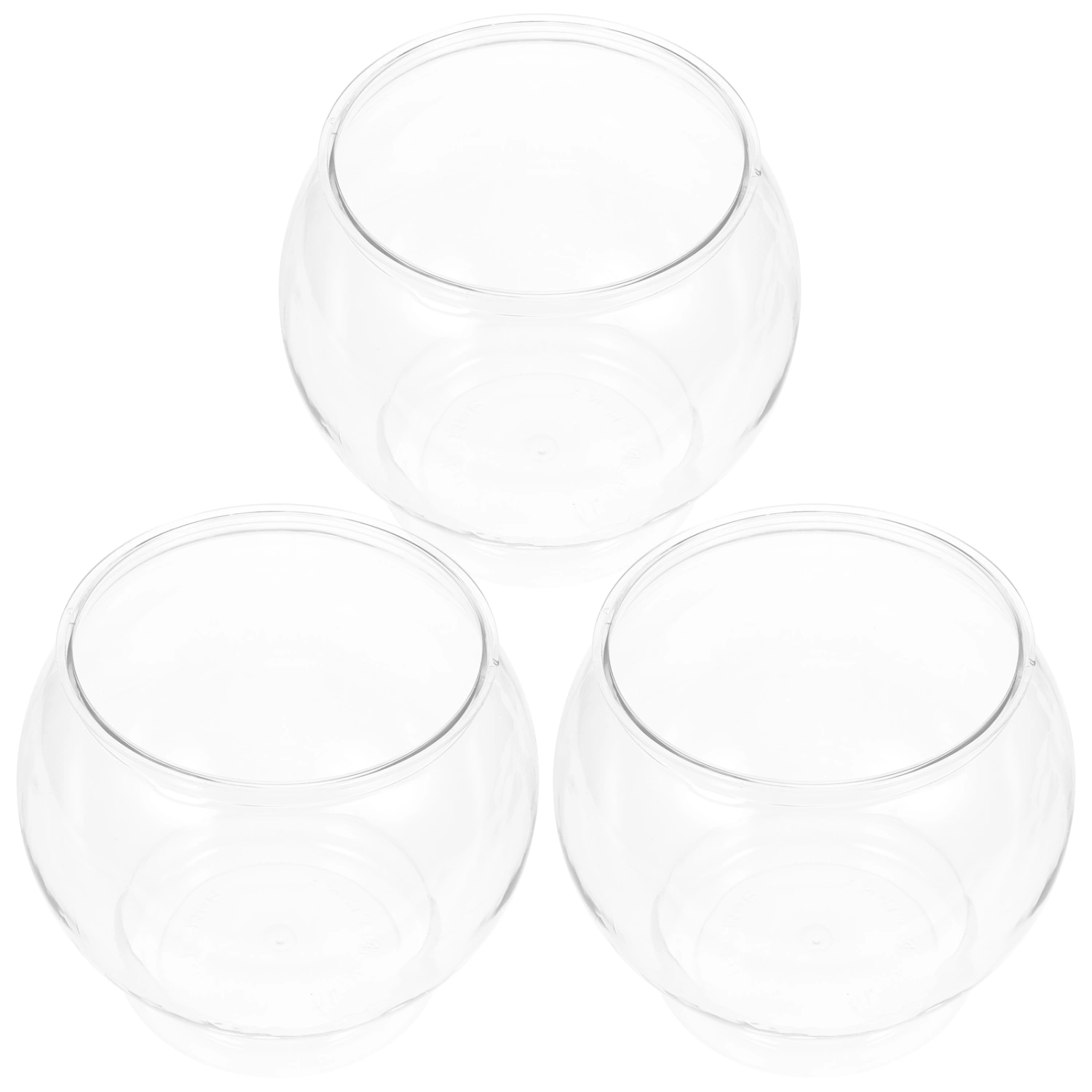 3Pcs Household Fish Tank Desktop Fish Tank Plastic Fish Tank Globe Fish Bowl Office Desk Fish Tank