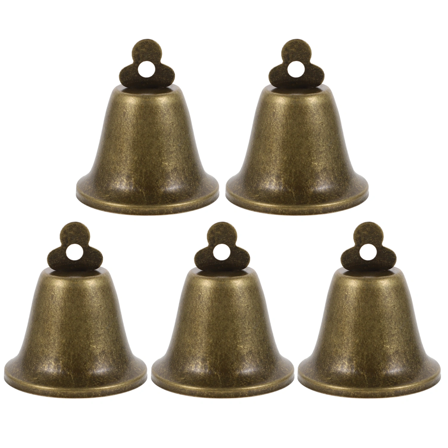 5pcs Iron Cattle Bells Sheep Bells Pet Collar Ornaments Farming Accessories (Bronze)