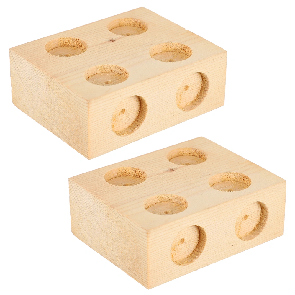 2pcs Wooden Block Friction Block Inclined Plane Trolley Accessories Experimental Equipment