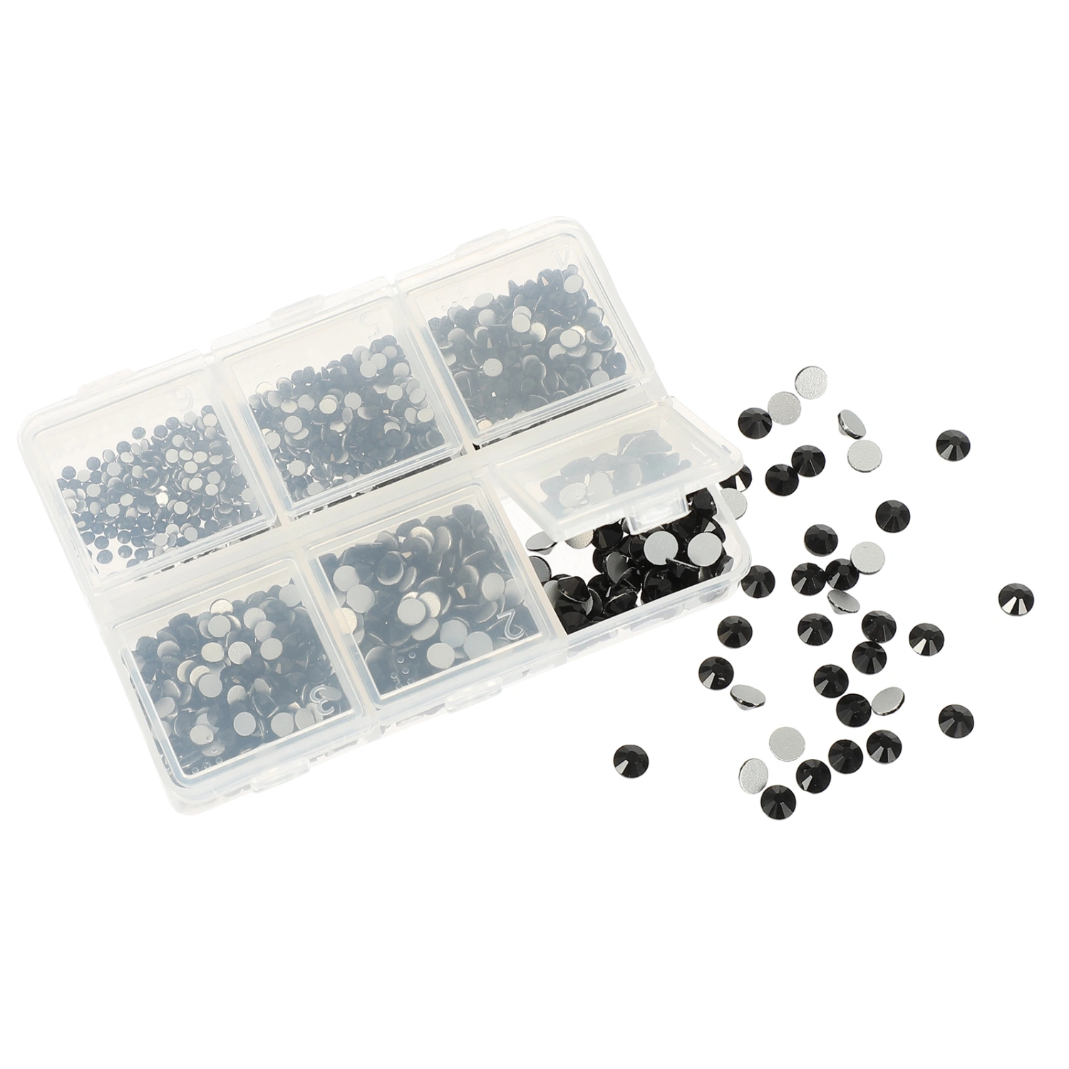 1 Set Shiny Nail Art Rhinestones Flatback Glass Charms Glass Rhinestones Kit for DIY Projects