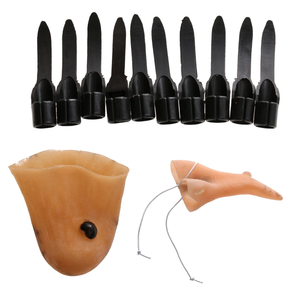 Funny Witch Sets With Hat Nose Chin Teeth Nails Halloween Costume Party Cosplay Prop