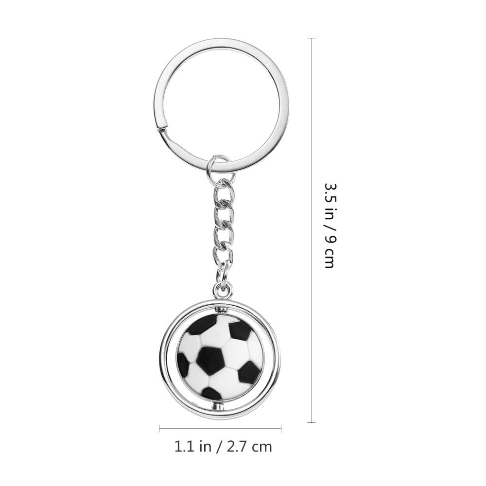 Soccer Ball Key Ring Backpack Keychain Sports Theme Keychain Rotating Ball Key Chain Birthday Gift