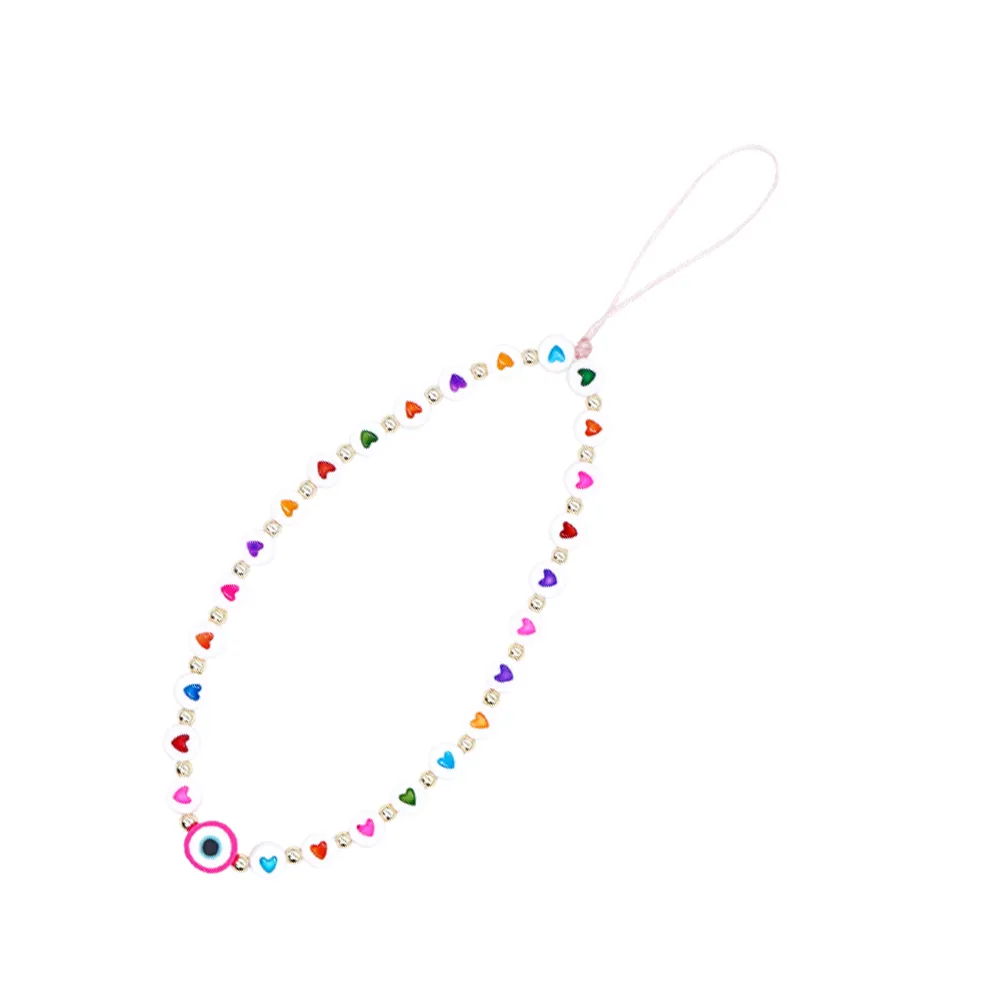 Smart Phone Lanyard Anti-lost Phone Chain Beaded Anti-lost Phone Charm Wrist Strap