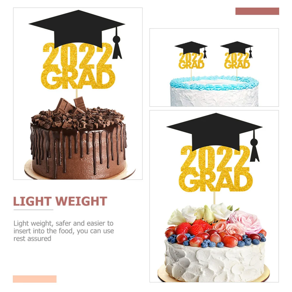 24 Pcs Graduation Cupcake Toppers Dessert Toppers Graduation Party Cake Ornament