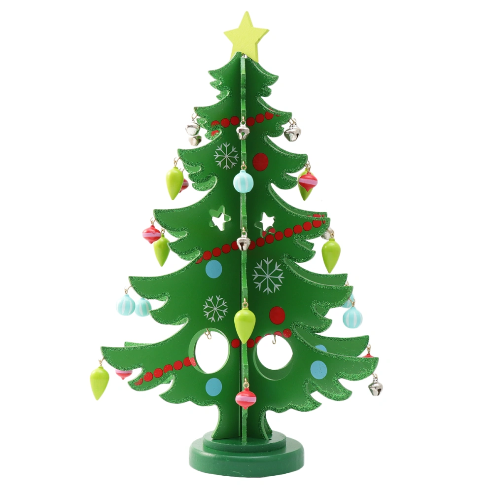 Wooden Green Christmas Tree Wooden Christmas Tree Window Tabletop Props Size Middle