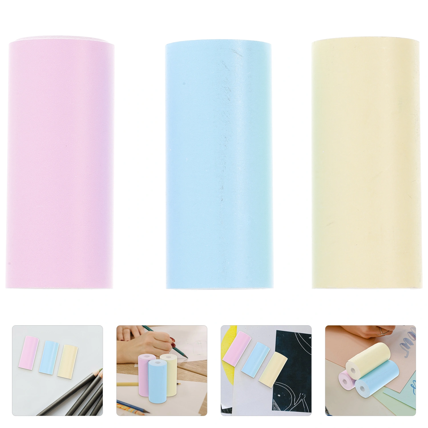 3 Rolls of Multi-function Correction Stickers Removable Correction Decals Writing Correction Papers