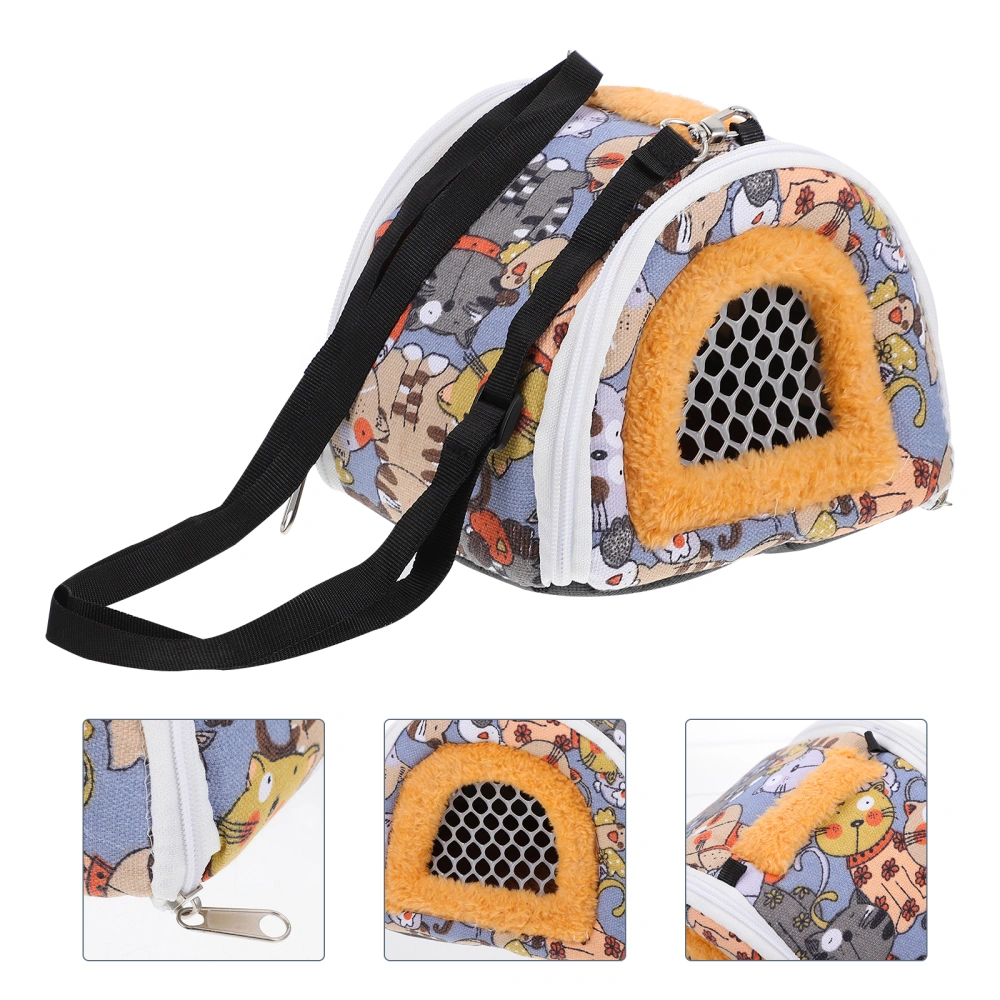 1pc Portable Hamster Carrying Bag Rats Outdoor Travel Hamster Nest Pet Supply