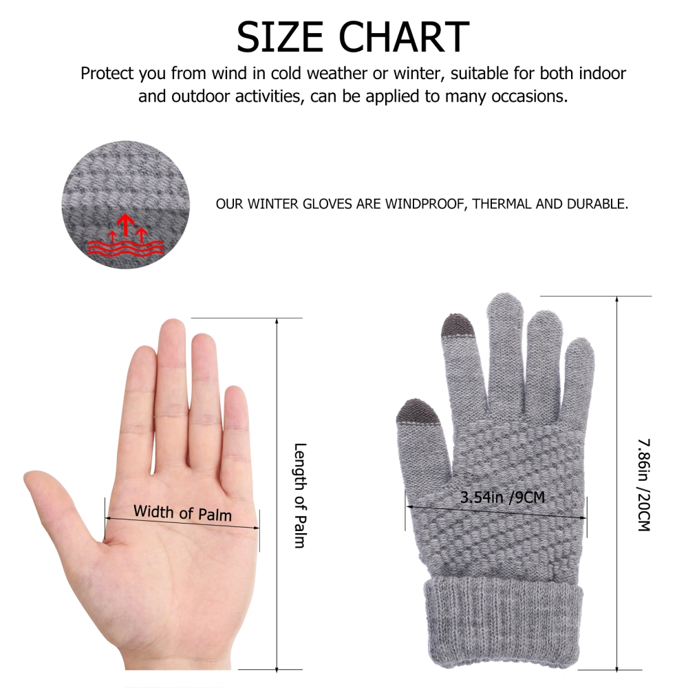 Winter Keep Warm Gloves Touch Screen Gloves Windproof Gloves (Random Color)