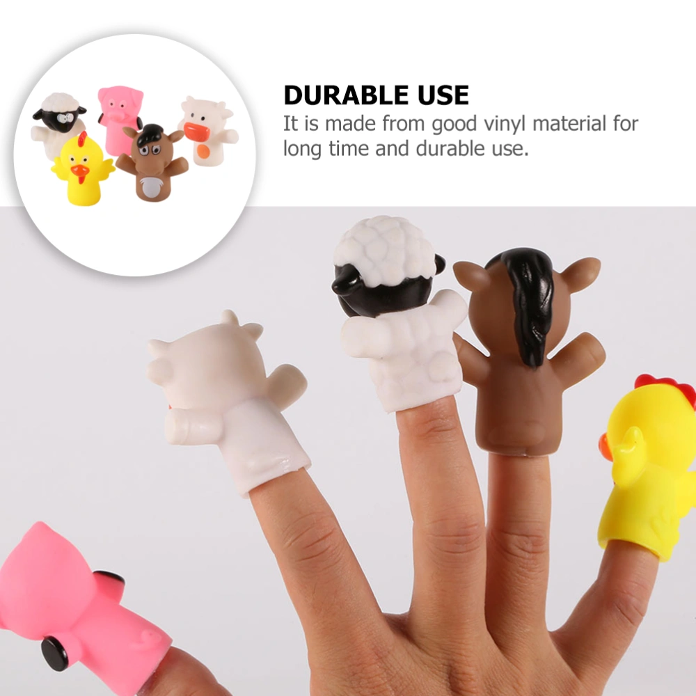 5Pcs Portable Finger Puppets Wear-resistant Finger Dolls Adorable Finger Toys Kids Supply