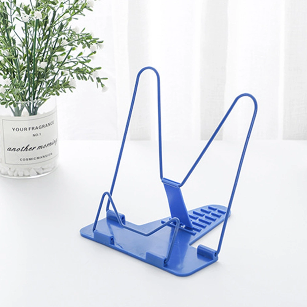 2PCS Simple Reading Book Shelf Reading Book Bracket Angle Adjustable Book Support Multi-purpose Reading Stand for Home Study (Blue)