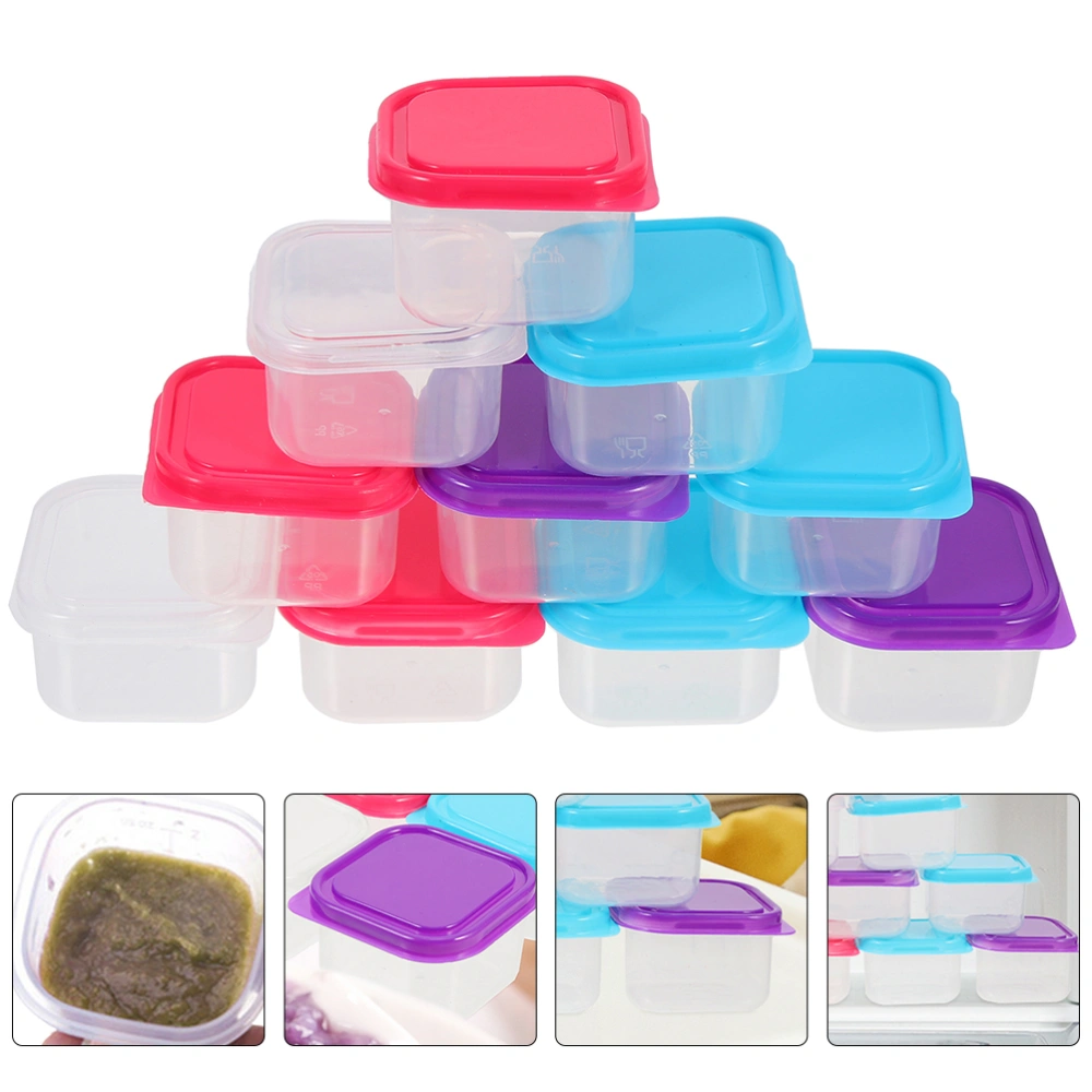 24Pcs Small Freezer Boxes Reusable Freezer Food Containers Portable Food Boxes Refrigerator Containers