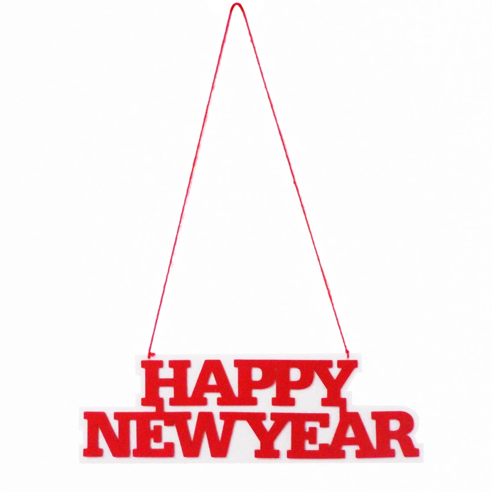 Happy New Year Hanging Decorations Shop Home Party Decor Party Accessory (Red)