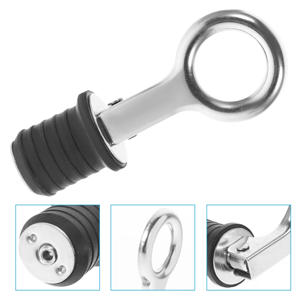 Stainless Steel Drain Snap Plug Boat Drain Plug Deck Drain Plug Stainless Steel Plug for Rubber Boat