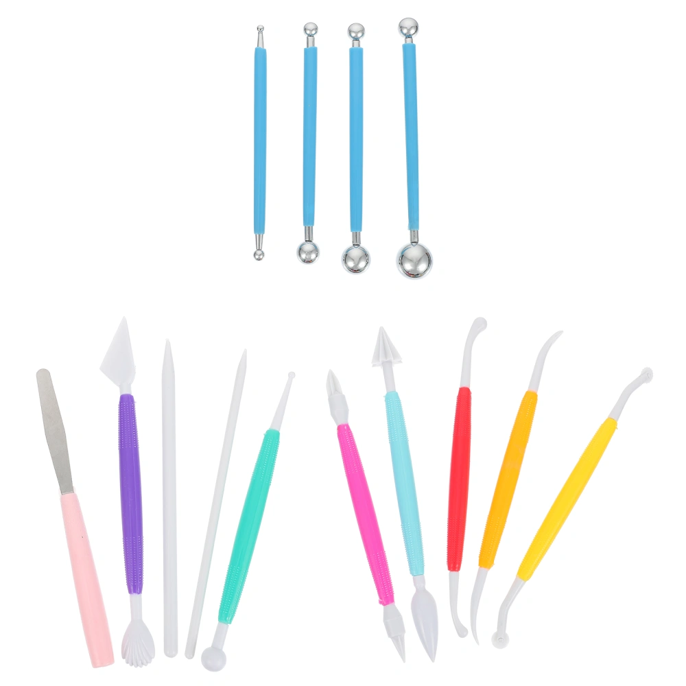 14pcs Practical Crafts Clay Modeling Tools Fondant Cake Carving Pens DIY Supplies