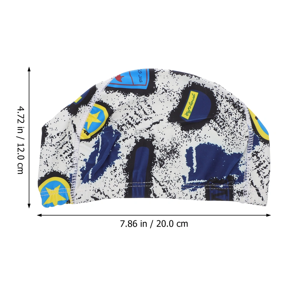 4pcs Printed Swimming Caps Fashion Swimming Hats for Adults and Children