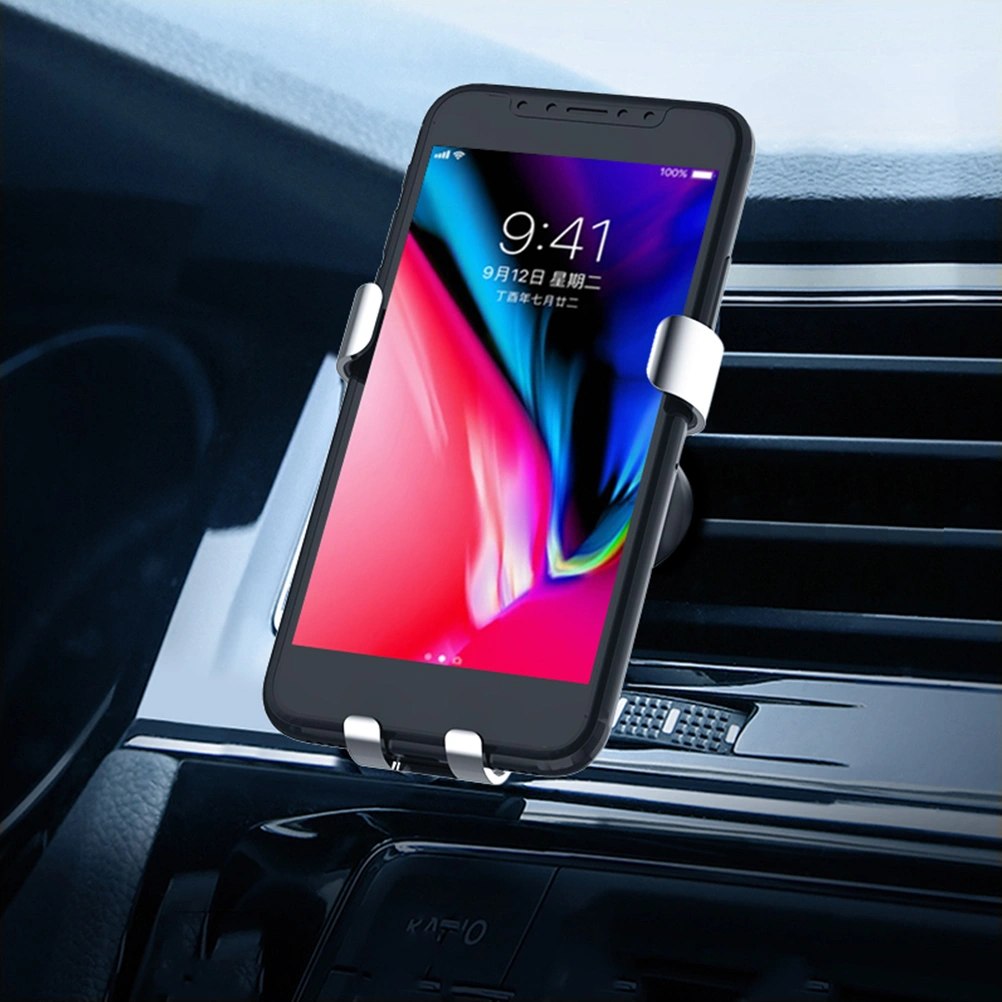 Car Air Vent Phone Holder Gravity Phone Stand Metal Car Phone Shelf Car Phone Rack for Car Use (Golden)