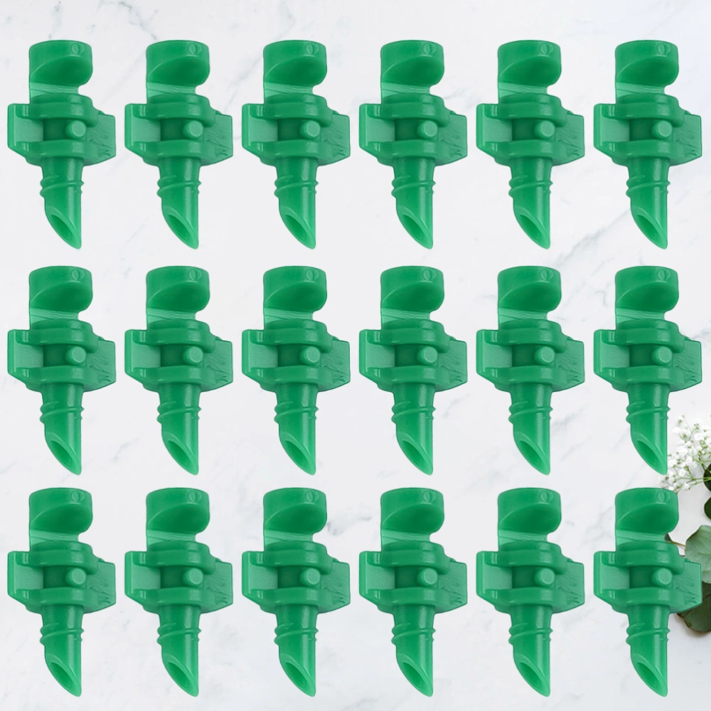 100Pcs Irrigation Spray Nozzles Plastic 180 Degree Atomizer Agricultural Mistorizer (Green)