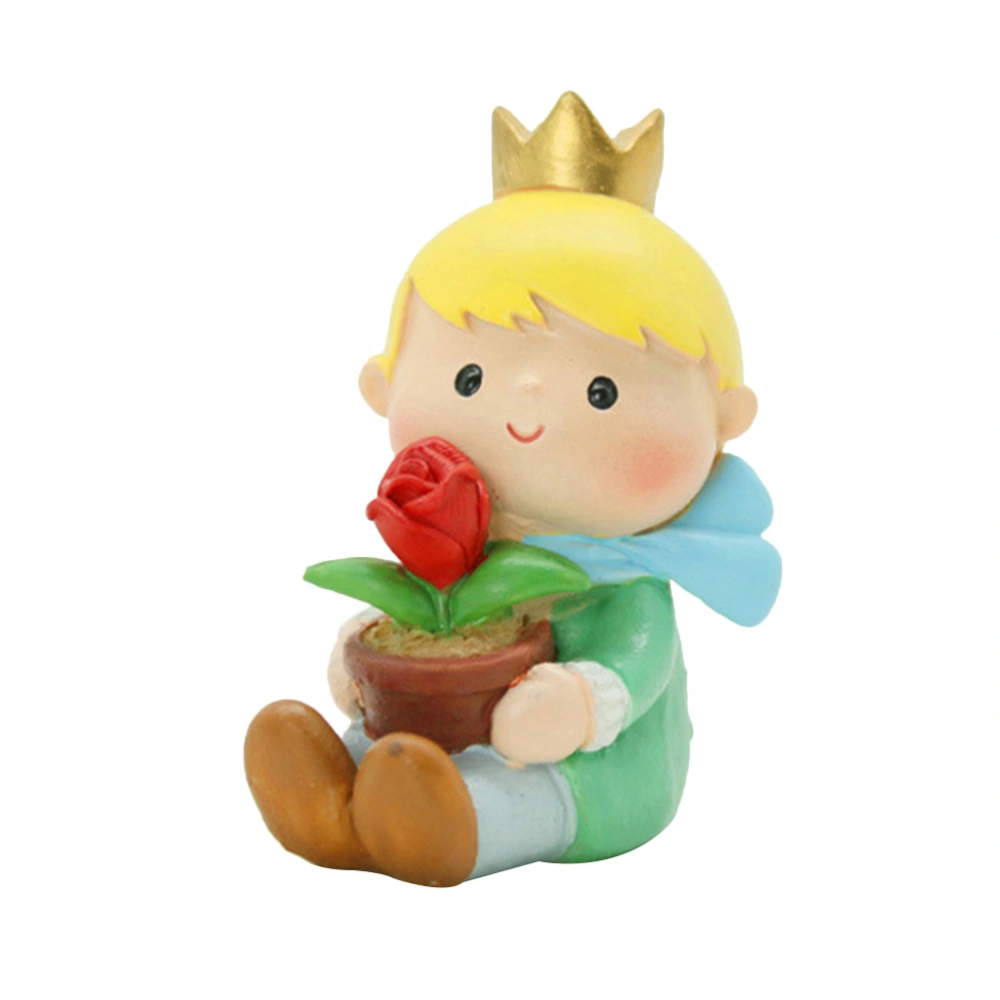 Cartoon Prince Ornaments Funny Decor Prince for Cake Bithday Home Car